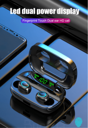 TWS Wireless Bluetooth Earphones, Waterproof with Mic and Charging Case