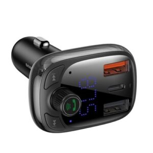 Baseus FM Transmitter T typed Bluetooth 5.0, 2xUSB, USB-C, PD, QC 3.0, microSD