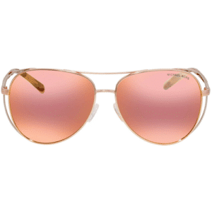 Michael Kors Lai Liquid Rose Gold Aviator Ladies MK1024 11757J 58