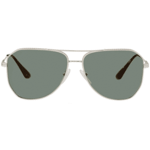 Prada Sunglasses PR 63XS 1BC02D 58 Silver | Green Lens