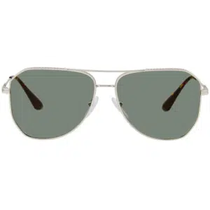 Prada Sunglasses PR 63XS 1BC02D 58 Silver | Green Lens