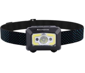 Superfire X30 Headlight with non-contact switch, 500lm, USB