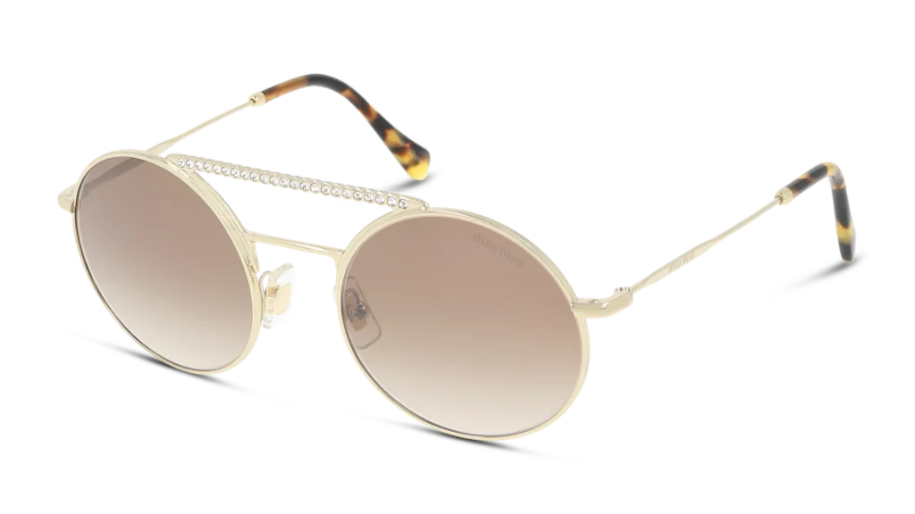 miu-miu eyewear pale gold