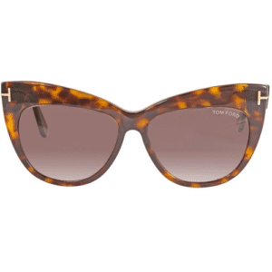 Tom Ford Nika Gradient Brown Cat Eye Ladies Sunglasses FT0523 52F 56