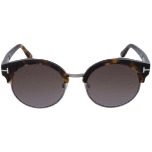 Tom Ford Alissa Brown Gradient Round Ladies Sunglasses FT0608 55Z 54