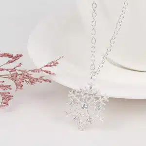 Snowflake Pendant Christmas Necklace