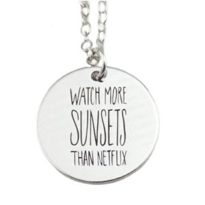 Inspirational Hand Stamped Engraved Pendant Necklace