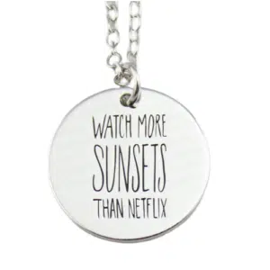 Inspirational Hand Stamped Engraved Pendant Necklace