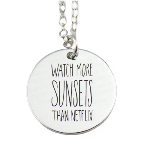 Inspirational Hand Stamped Engraved Pendant Necklace