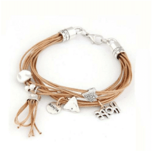 18k White-Gold Plated 'Hope' Bracelet Unisex