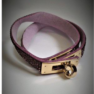 Flavia Wrap Bracelet with 22k Gold plated Toggle Clasp