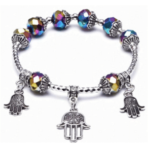 18k White-Gold Plated God's Hand Bracelet