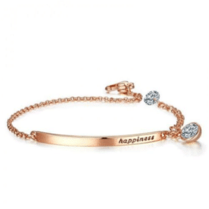 Happiness Quoted 14k Rose-Gold plated Bracelet