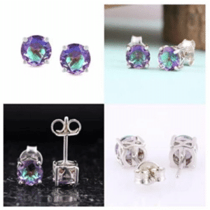 Mystic Topaz Princess-Cut Earrings