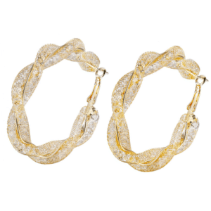 Women's Oversize Round Twist Earrings