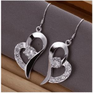 18K White-Gold plated Victoria Crystal Earrings