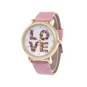 Fresh flower love watch pink - Giftshop Galore