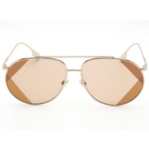 Burberry Alice Light Brown UV Print Beige Aviator Ladies Sunglasses