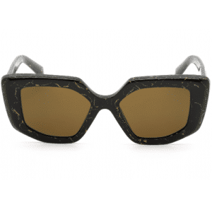 Prada Dark Brown Irregular Ladies Sunglasses PR 14ZS 19D01T