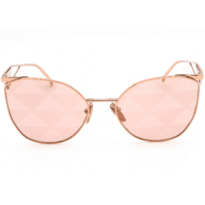 Prada Pink Tampo Triangles Silver Irregular Ladies Sunglasses PR 50ZS