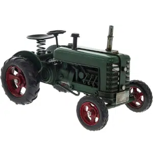 Tin Transport Vintage Green Tractor