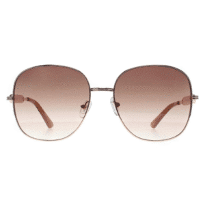 Guess Factory Round Rose Gold Ladies Sunglasses GF6190 28F