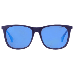 Polaroid Grey Mirror Blue Square Men's Sunglasses PLD 6103/S/X 0PJP/5X