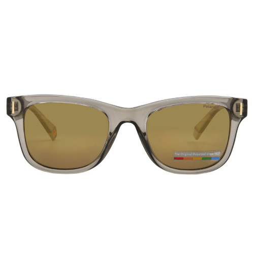 Polaroid Grey Gold Multilayer Square Unisex Sunglasses