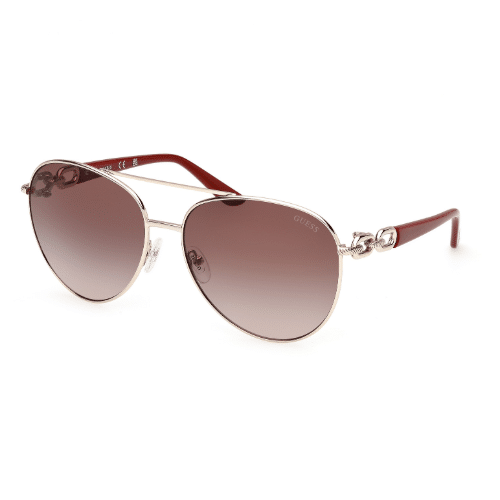 Guess Gold Pilot Ladies Sunglasses