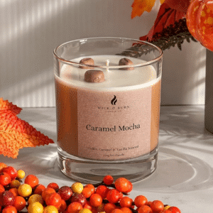 Wick & Burn Caramel Mocha Scented Candle